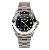 Thumbnail for Elegant Oceaneva Titanium GMT Watch with black and white ceramic bezel