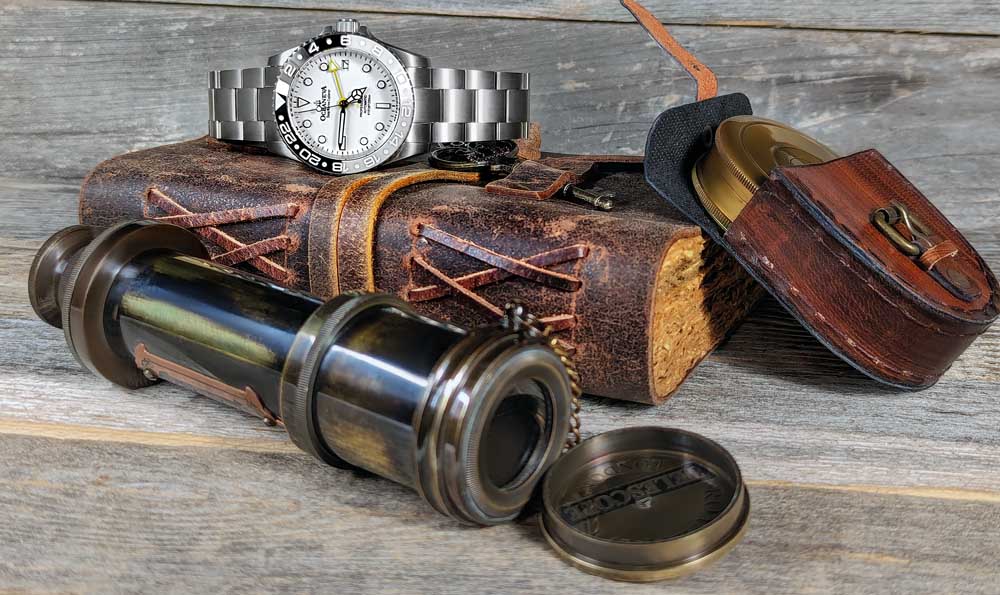 Durable titanium alloy construction of Oceaneva GMT Watch
