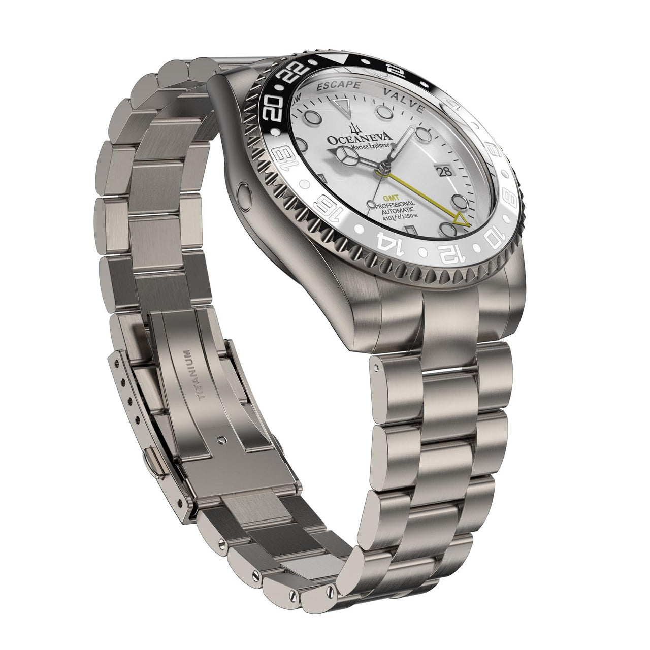 Oceaneva Titanium Automatic Watch with helium escape valve feature