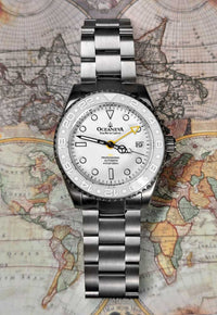 Thumbnail for Oceaneva Men's GMT Titanium Automatic Watch with White Ceramic Beze
