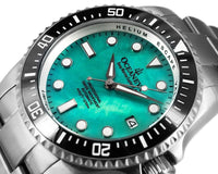 Thumbnail for Oceaneva Men's Deep Marine Explorer II 1250M Titanium Watch - Aquamarine Dial - BKII200AQMOPTT Automatic watches, mens titanium watch, Mint Dial Watch, Titanium Watch, titanium watches for men