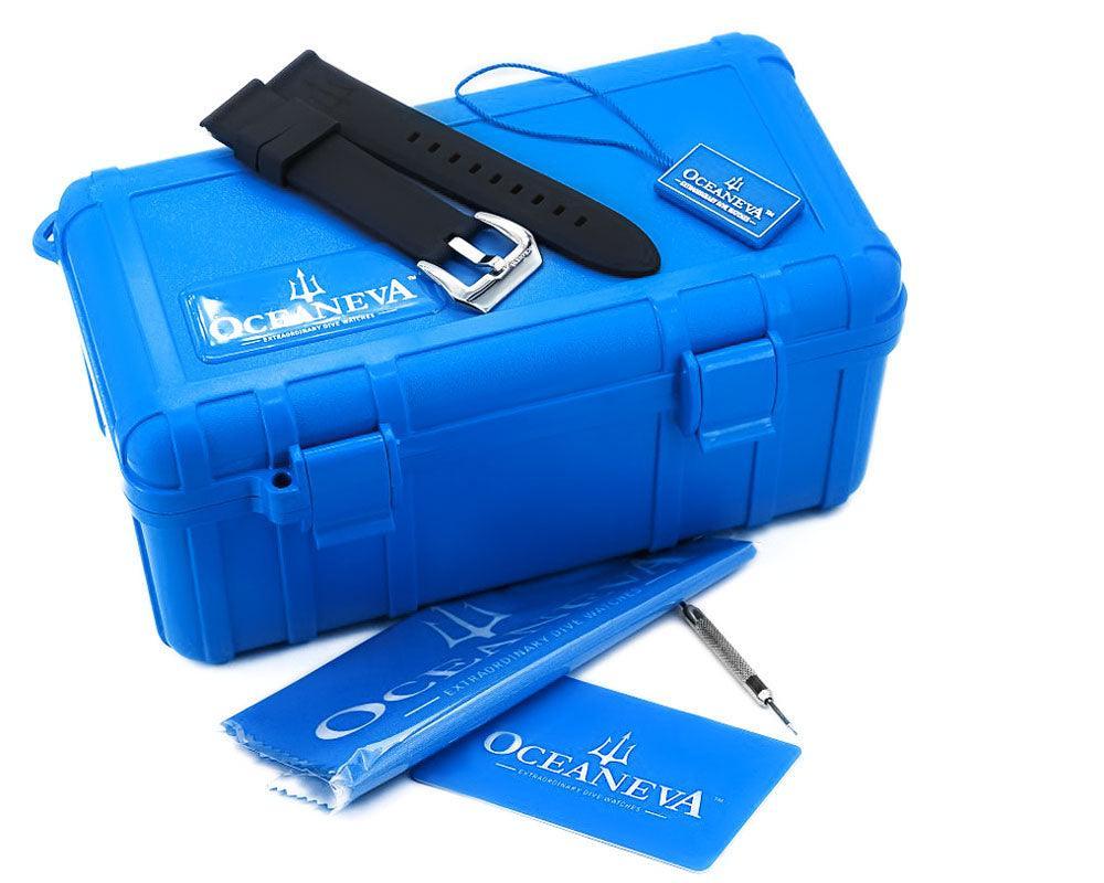 Oceaneva Men's Deep Marine Explorer II 1250M Titanium Watch - Aquamarine Dial - BKII200AQMOPTT Automatic watches, mens titanium watch, Mint Dial Watch, Titanium Watch, titanium watches for men