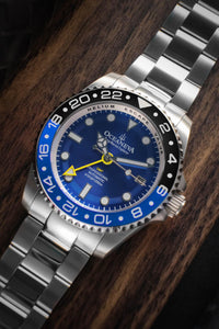 Thumbnail for Oceaneva Men's GMT Automatic Deep Marine Explorer 1250M Pro Diver Blue Dial Watch - BL.BL.NH.BK.GMT.ST automatic GMT watch, Automatic watches, Diver GMT, GMT Dive Watch, men's gmt watches