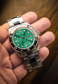 Thumbnail for Oceaneva 1250M Dive Watch Aquamarine In Hands 