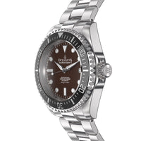 Thumbnail for Oceaneva 1250M Dive Watch Black Bezel Brown Dial Side View Crown