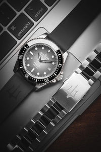 Thumbnail for Oceaneva 1250M Dive Watch Gray Fade On Rubber Strap With Bracelet