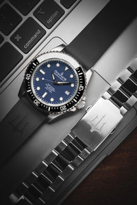 Thumbnail for Oceaneva 1250M Dive Watch Navy Blue On Rubber Strap With Bracelet
