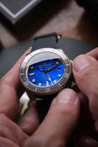 Thumbnail for Oceaneva 3000M Dive Watch Blue Mother of Pearl Winding Crown