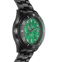 Thumbnail for Oceaneva 3000M Dive Watch Green Mother of Pearl Side Helium Escape Valve View