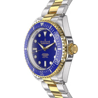 Thumbnail for Oceaneva 1250M Dive Watch Blue and Gold Side View Crown