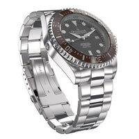 Thumbnail for Oceaneva 1250M Dive Watch Brown Bezel Black Dial Front Picture Slight Right Slant View