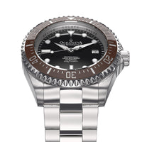 Thumbnail for Oceaneva 1250M Dive Watch Brown Bezel Black Dial Frontal View Picture