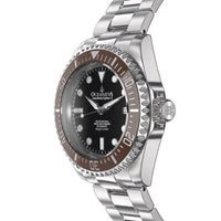 Thumbnail for Oceaneva 1250M Dive Watch Brown Bezel Black Dial Side View Crown
