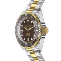 Thumbnail for Oceaneva 1250M Dive Watch Brown And Gold Side View Crown