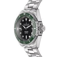 Thumbnail for Oceaneva 1250M Dive Watch Green Bezel Black Dial Side View Crown
