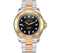 Thumbnail for Oceaneva Men's Deep Marine Explorer III 3000M Pro Diver Watch Black Dial Rose Gold