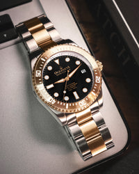 Thumbnail for Oceaneva 3000M Dive Watch Black and Rose Gold On Bracelet