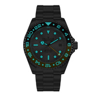 Thumbnail for Oceaneva 1250M GMT Dive Watch Silver Black and Yellow Luminous