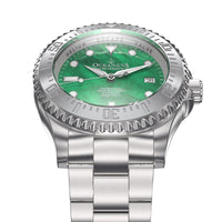 Thumbnail for Oceaneva 3000M Dive Watch Green Mother of Pearl Stainless Frontal View Picture