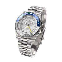 Thumbnail for Oceaneva™ Men's GMT Automatic Deep Marine Explorer 1250M Pro Diver Silver Dial Watch