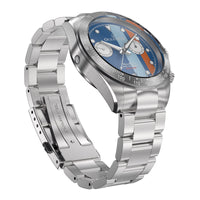 Thumbnail for Oceaneva Blue Striped Chronograph Watch Front Picture Slight Right Slant View