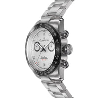 Thumbnail for Oceaneva™ Men's WaveRacer™ 500M Pro Diver White Dial Panda Chronograph Watch Crown side view