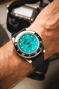 Thumbnail for Oceaneva Men's Deep Marine Explorer II 1250M Pro Diver Watch Aquamarine Mother of Pearl Dial - BKII200AQMOPST 1000M, 1250M diver, 316L Stainless Steel Watch, Automatic Watch, Ceramic Bezel, Dive Watch
