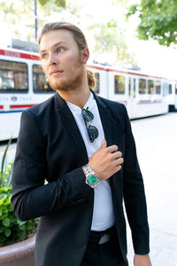 Thumbnail for Oceaneva Men's Deep Marine Explorer II 1250M Pro Diver Watch Aquamarine Mother of Pearl Dial - BKII200AQMOPST 1000M, 1250M diver, 316L Stainless Steel Watch, Automatic Watch, Ceramic Bezel, Dive Watch