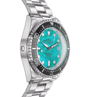 Thumbnail for Oceaneva Men's Deep Marine Explorer II 1250M Pro Diver Watch Aquamarine Mother of Pearl Dial - BKII200AQMOPST 1000M, 1250M diver, 316L Stainless Steel Watch, Automatic Watch, Ceramic Bezel, Dive Watch