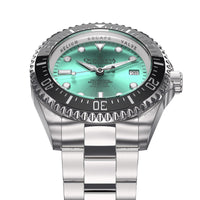 Thumbnail for Oceaneva Men's Deep Marine Explorer II 1250M Pro Diver Watch Aquamarine Burst Dial - BKII200AQST 1000M, 1250M diver, 316L Stainless Steel Watch, Automatic Watch, BGW9 Swiss-Superluminova, Ceramic Bezel, Dive Watch, Sw200-1 Swiss Automatic Movement