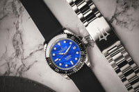 Thumbnail for Oceaneva Men's Deep Marine Explorer II 1250M Pro Diver Watch Blue Mother Of Pearl - BKII200BLMOPST 1000M, 1250M diver, 316L Stainless Steel Watch, Automatic Watch, BGW9 Swiss-Superluminova, Ceramic Bezel, Dive Watch, Sw200-1 Swiss Automatic Movement