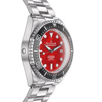 Thumbnail for Oceaneva Men's Deep Marine Explorer II 1250M Pro Diver Watch Red Mother of Pearl Dial - BKII200RDMOPST 1000M, 1250M diver, 316L Stainless Steel Watch, Automatic Watch, BGW9 Swiss-Superluminova, Ceramic Bezel, Dive Watch, Sw200-1 Swiss Automatic Movement