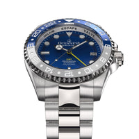 Thumbnail for Oceaneva Automatic GMT Watch - Deep Marine Explorer Diver Watch - BL.BL.NH.WH.GMT.ST automatic GMT watch, Automatic watches, Diver GMT, GMT Dive Watch, men's gmt watches