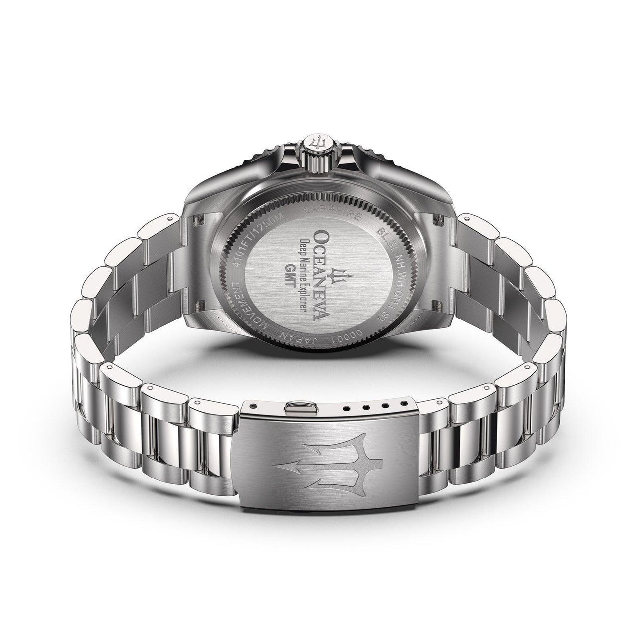 Oceaneva Automatic GMT Watch - Deep Marine Explorer Diver Watch - BL.BL.NH.WH.GMT.ST automatic GMT watch, Automatic watches, Diver GMT, GMT Dive Watch, men's gmt watches