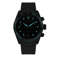 Thumbnail for Oceaneva Men's WaveRacer™ 500M Pro Diver Black Dial Steel Bezel Chronograph Watch - WR.BK.ST.RH.ST 316L Stainless Steel Watch, 500M Diver, 500m Diver Watch, Chronograph, Chronograph Watch, dive watch, Precision Swiss Quartz Movement