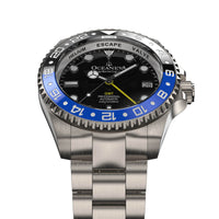 Thumbnail for Close-up of Seiko NH34 GMT automatic movement in Oceaneva Titanium Watch
