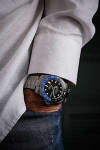 Thumbnail for Sophisticated 42mm case diameter Oceaneva Titanium GMT Watch