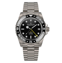 Thumbnail for Elegant Oceaneva Titanium Watch with sleek black ceramic bezel