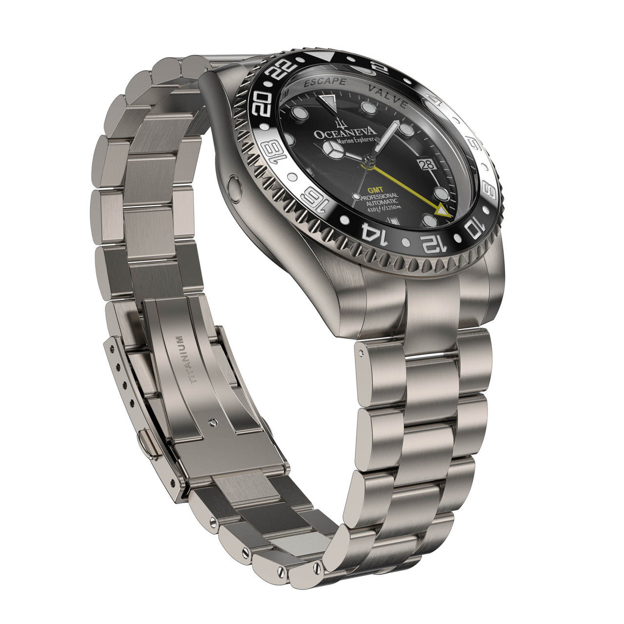 Oceaneva Titanium Automatic Watch with hypoallergenic titanium alloy construction