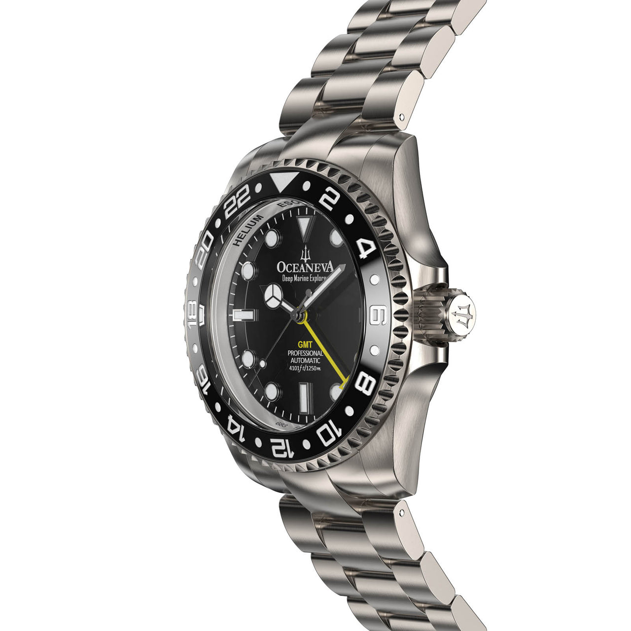 Durable Oceaneva Titanium GMT Watch equipped with Helium Escape Valve