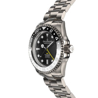 Thumbnail for Oceaneva™ Men's GMT TITANIUM Automatic Deep Marine Explorer 1250M Black & White Ceramic Bezel Watch
