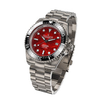 Thumbnail for Oceaneva™ Men's Deep Marine Explorer II 1250M Titanium Watch Red Mother of Pearl Dial