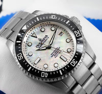 Thumbnail for Oceaneva™ Men's Deep Marine Explorer II 1250M Titanium Watch White Mother Of Pearl