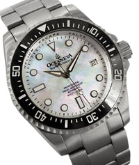 Thumbnail for Oceaneva™ Men's Deep Marine Explorer II 1250M Titanium Watch White Mother Of Pearl