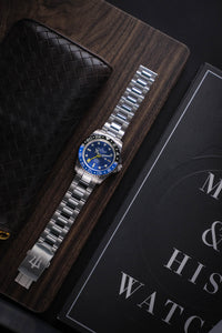 Thumbnail for Oceaneva™ Men's GMT Automatic Deep Marine Explorer 1250M Pro Diver Blue Dial Watch