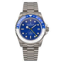 Thumbnail for Oceaneva Titanium Watch with blue and white ceramic bezel