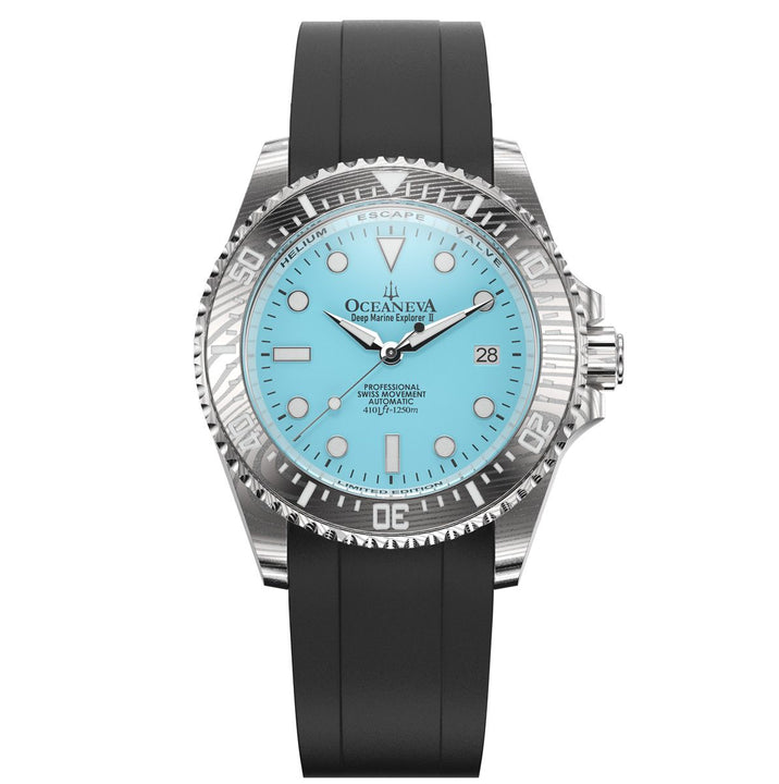 sea　ビオームベーシックス二箱 Damascus Steel Deep Marine Explorer II | Black Dial – Watch Gang