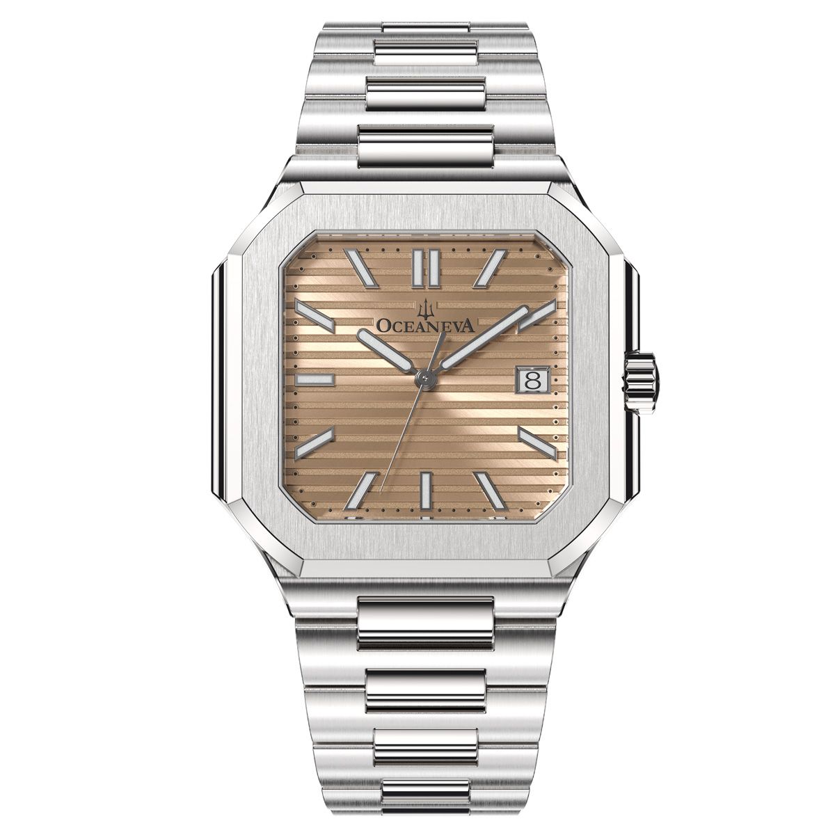 Thin watch with salmon dial