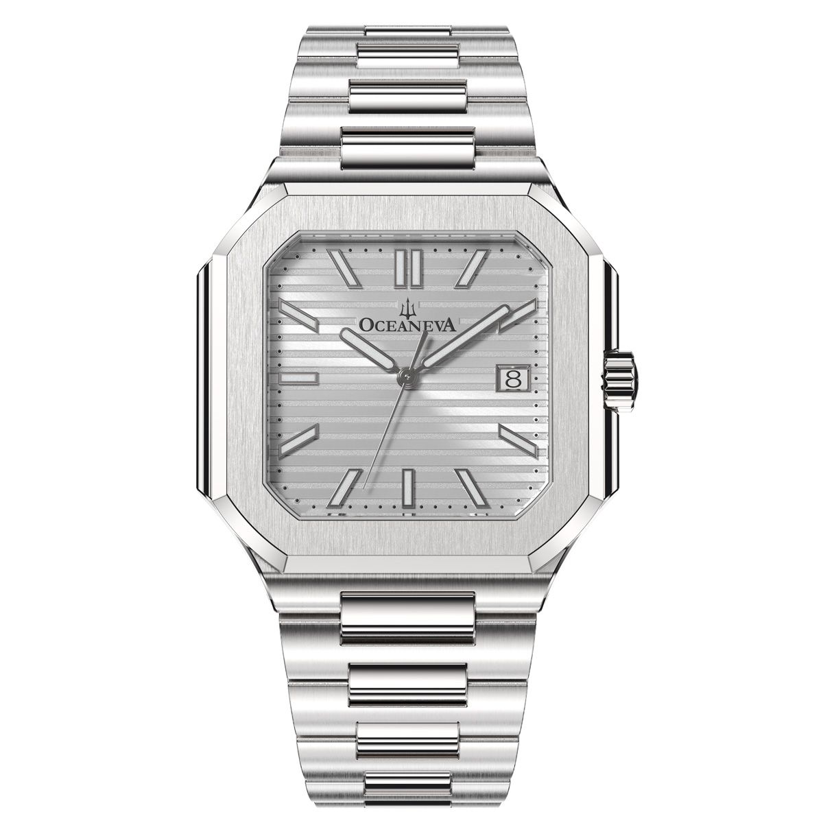 Thin watch silver dial