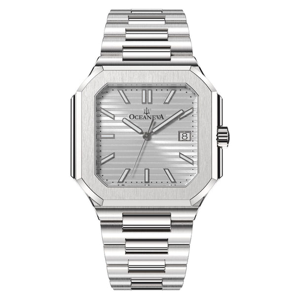 NWT Silver Square Quartz Watch s-l400.jpg main image 4
